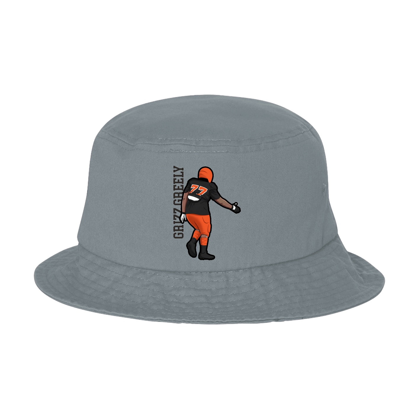 Bucket Cap — Name Vertical in Grey