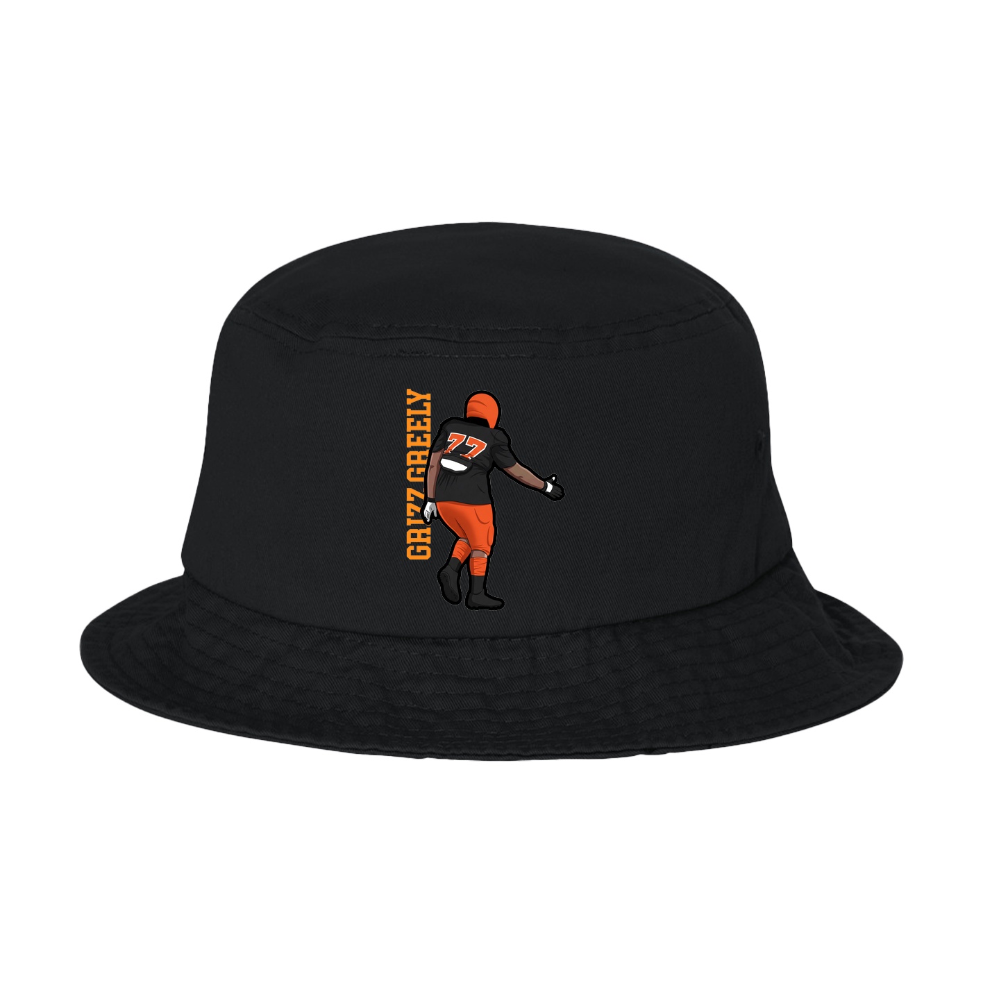 Bucket Cap — Name Vertical in Black