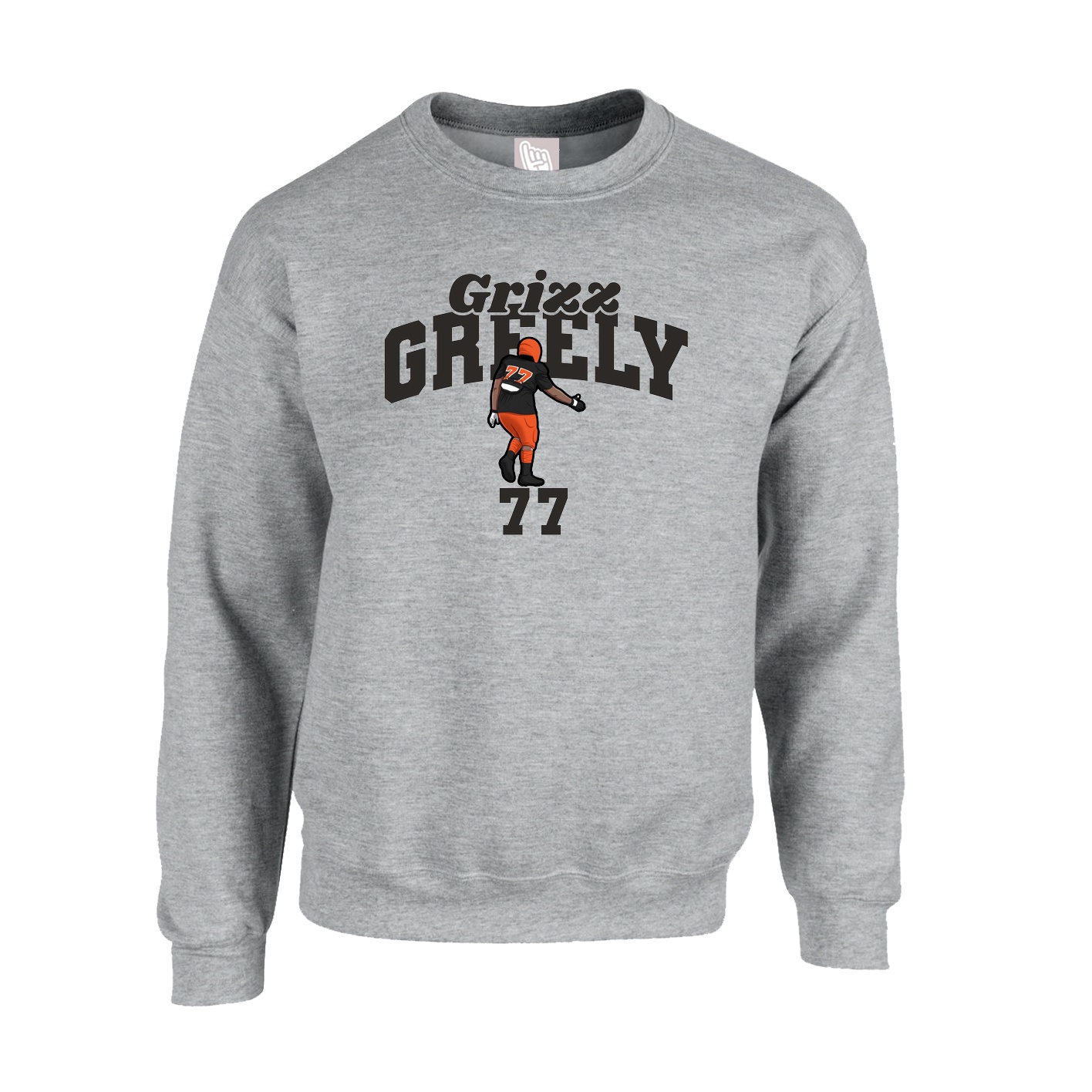 Fleece Crew — Signature Arch in Grey