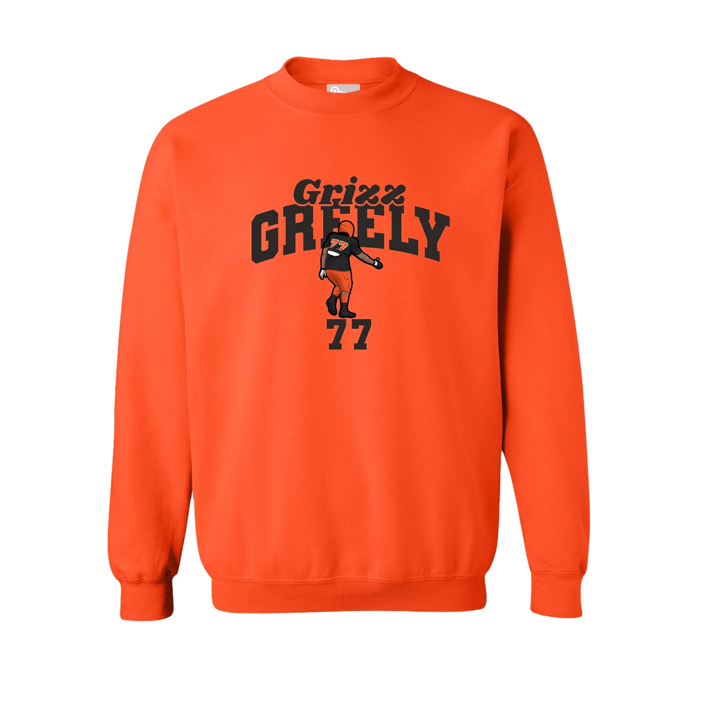 Fleece Crew — Signature Arch in Orange