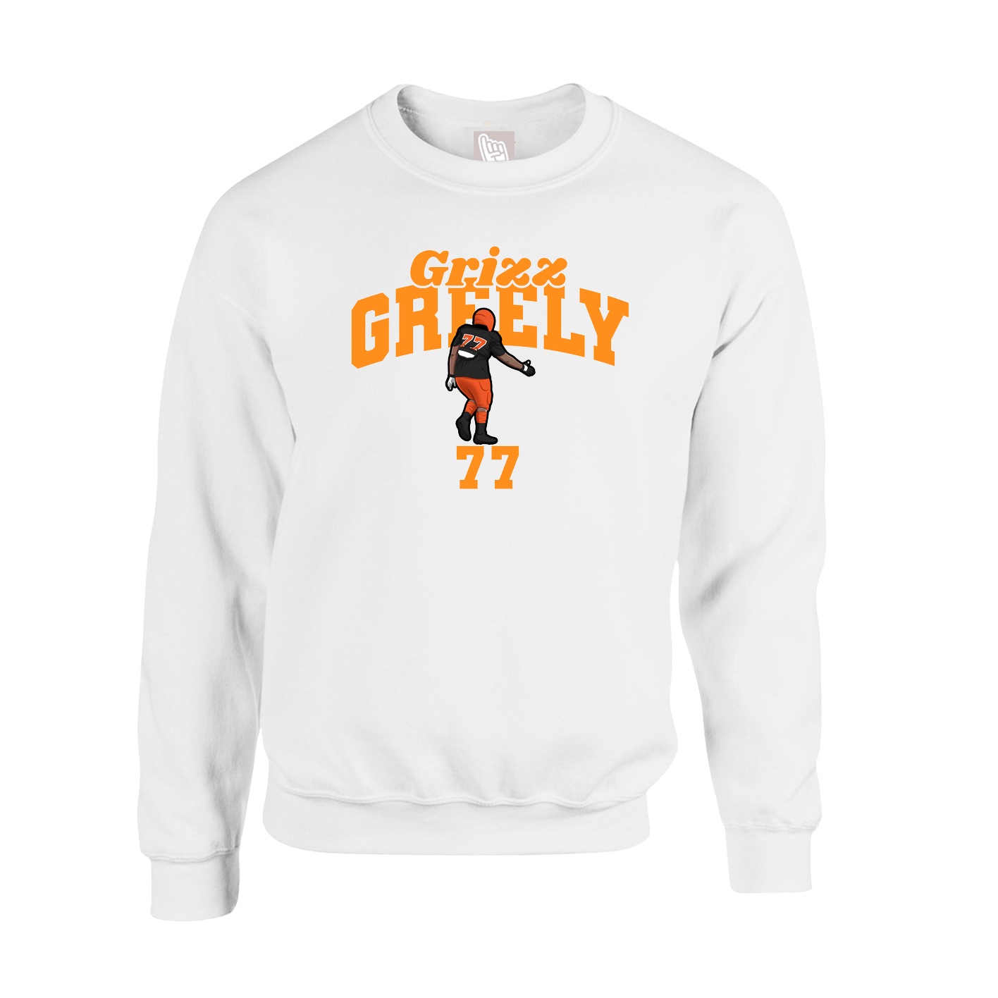 Fleece Crew — Signature Arch in White