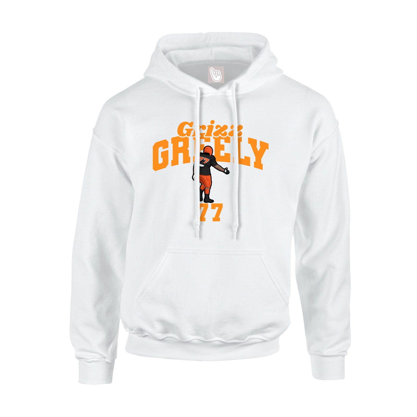Youth Hoodie — Signature Arch in White