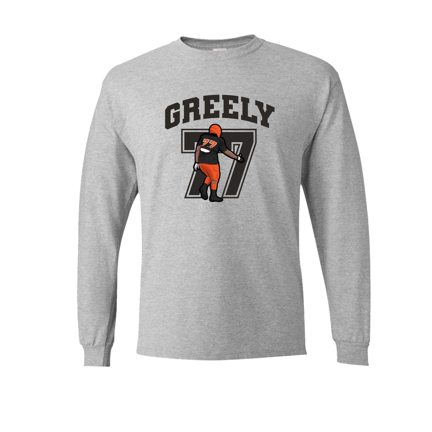 Long Sleeve Tee — Number in Grey