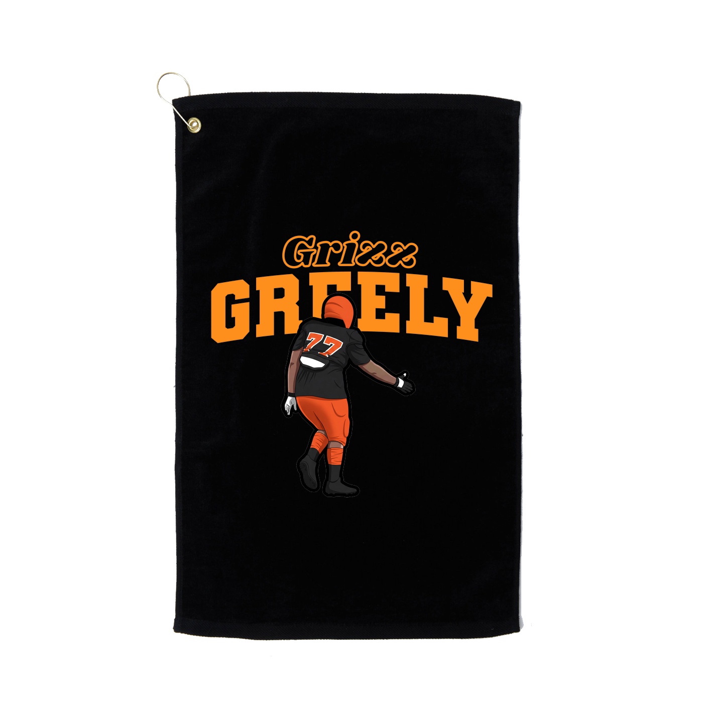 Golf Towel — Name Arch in Black