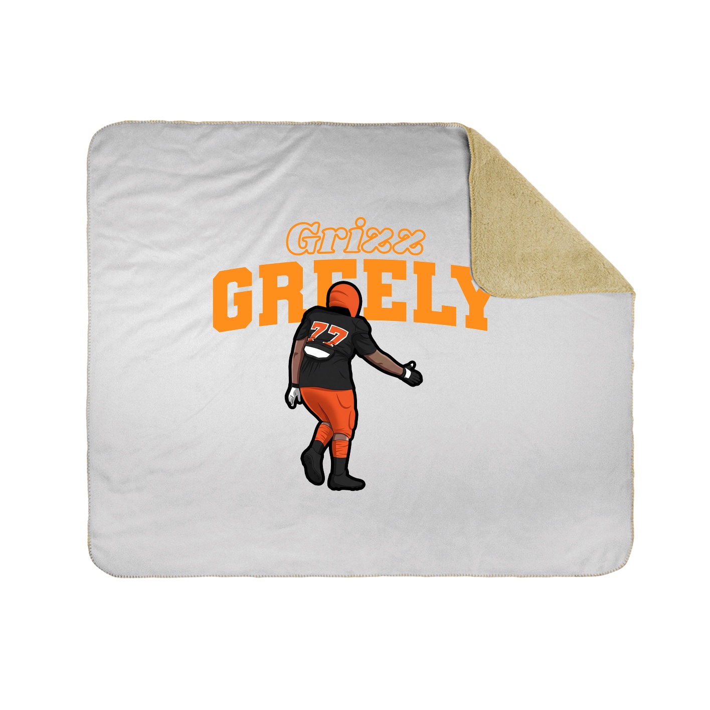 Throw Blanket — Name Arch in White