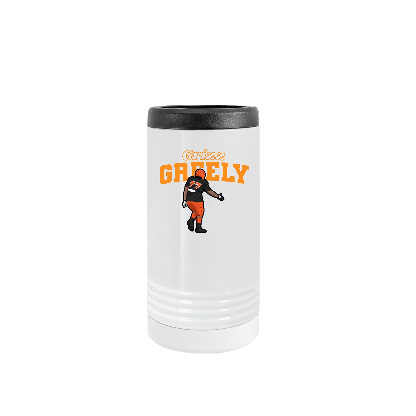 Slim Beverage Holder — Name Arch in White