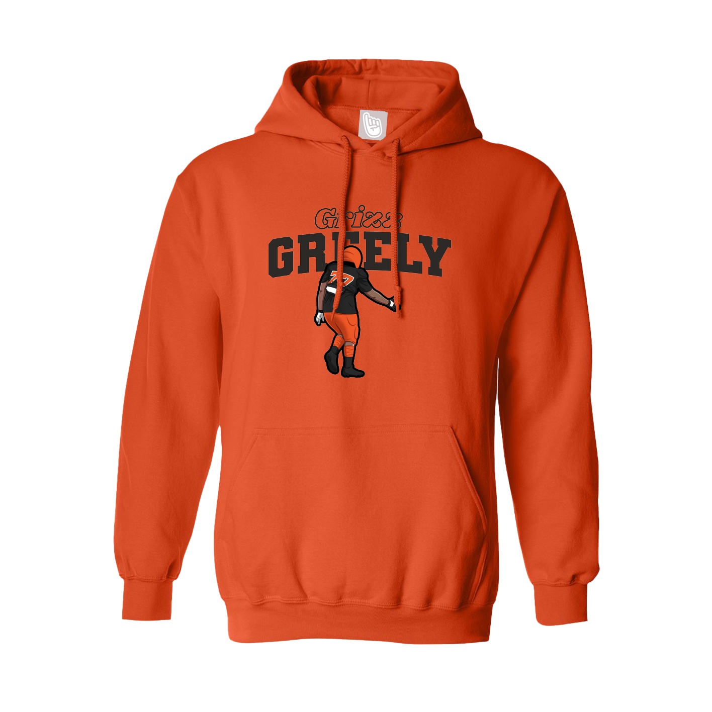 Hoodie — Name Arch in Orange