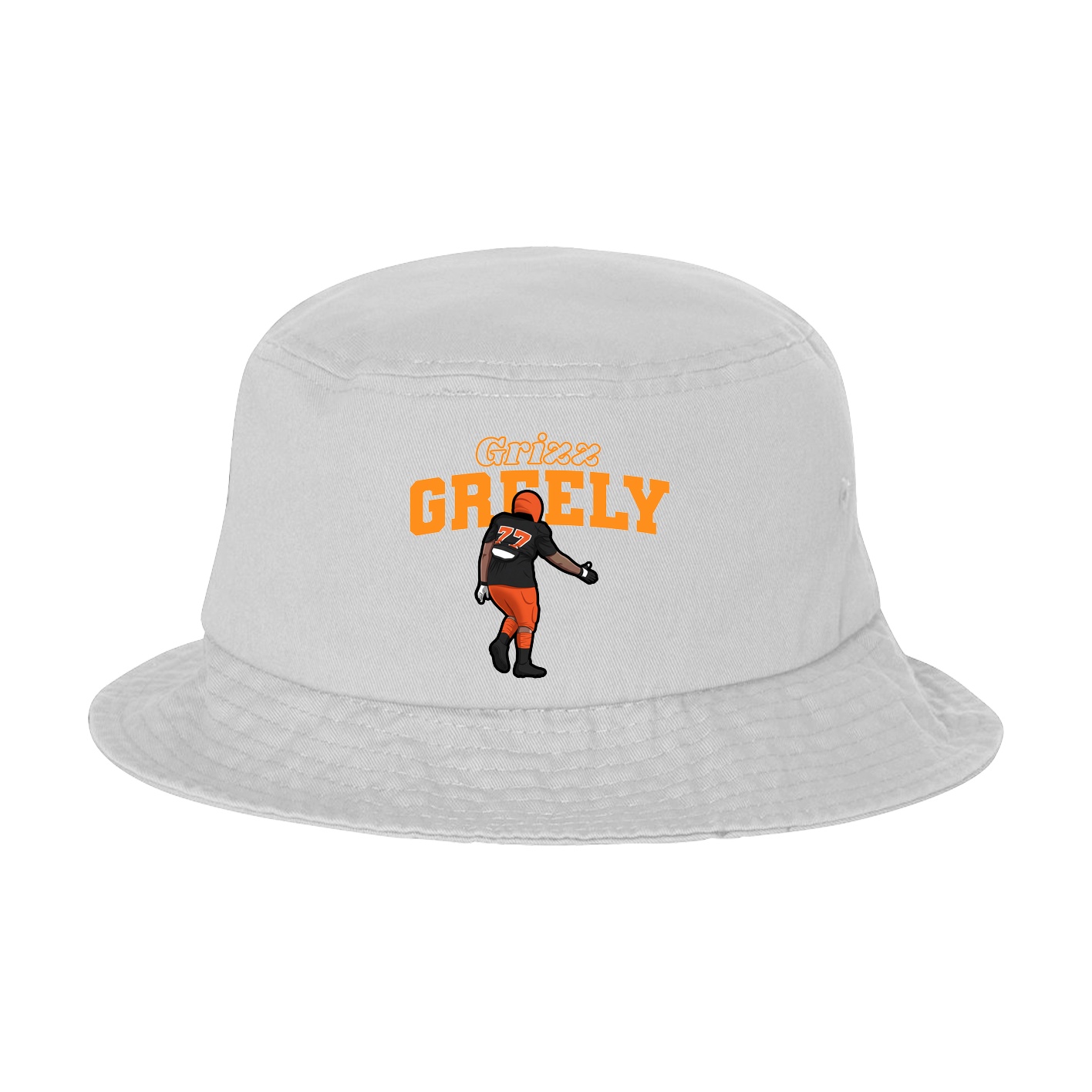 Bucket Cap — Name Arch in White