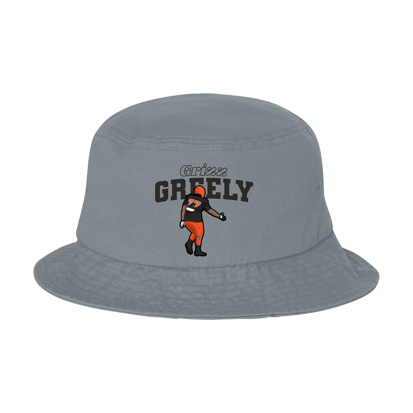 Bucket Cap — Name Arch in Grey