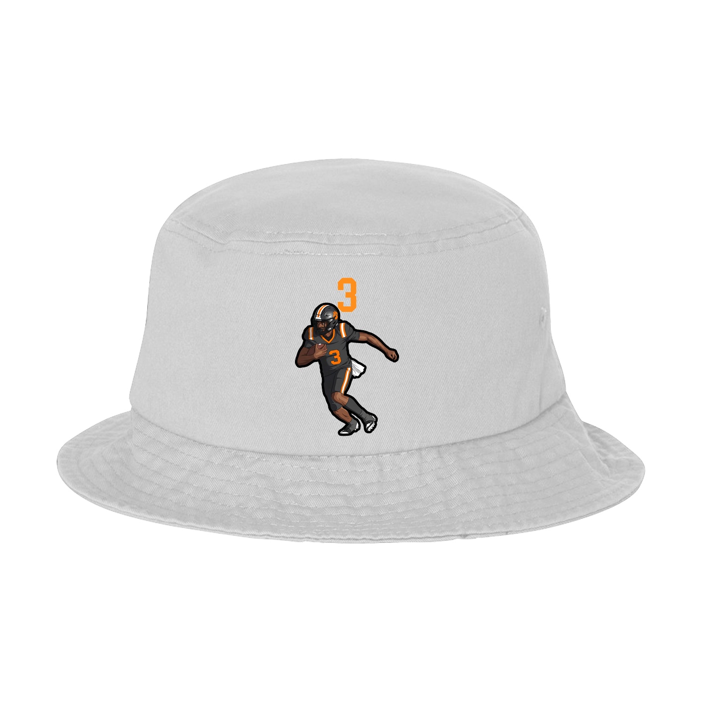 Bucket Cap — Number Top in White