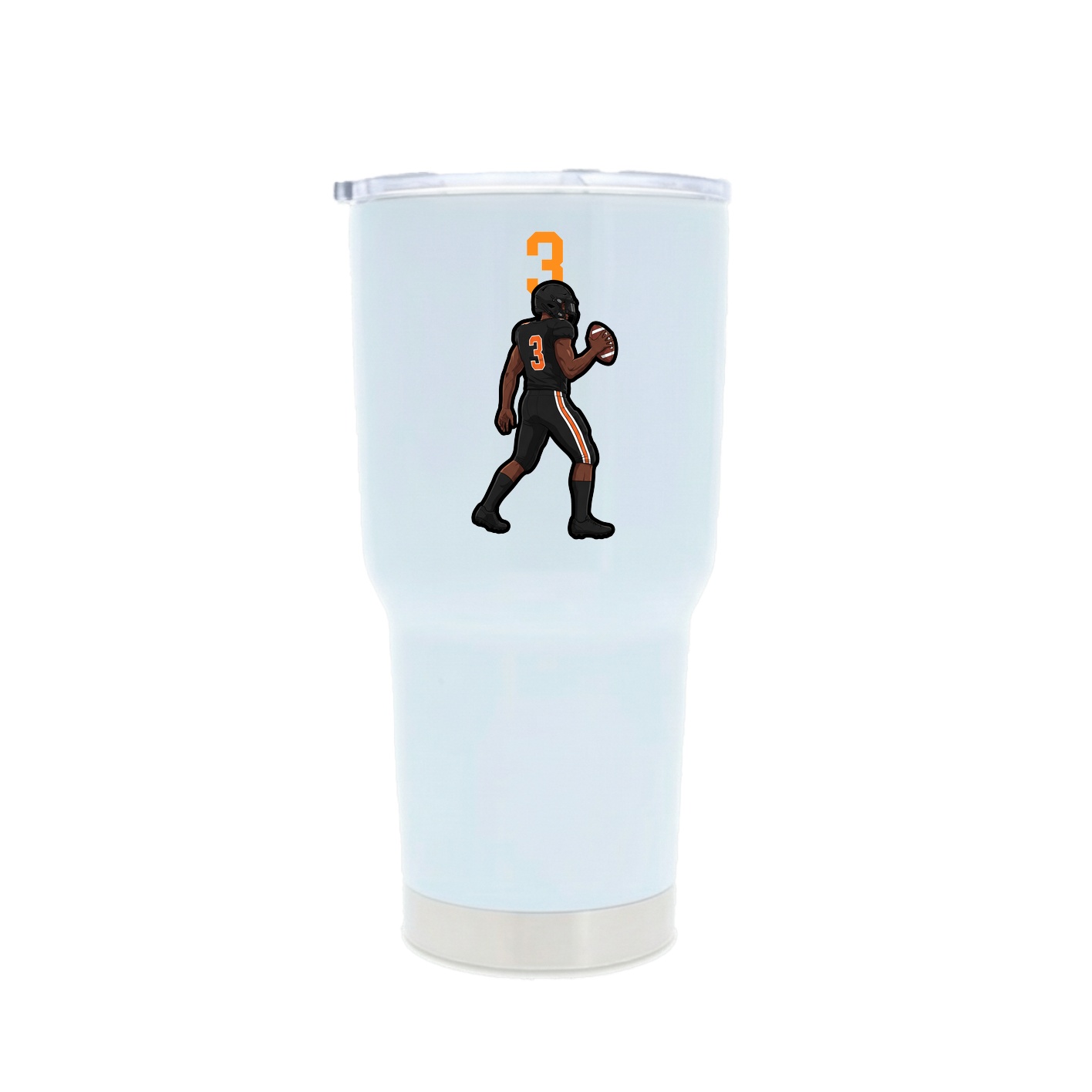 30oz Stainless Steel Tumbler — Number Top in White