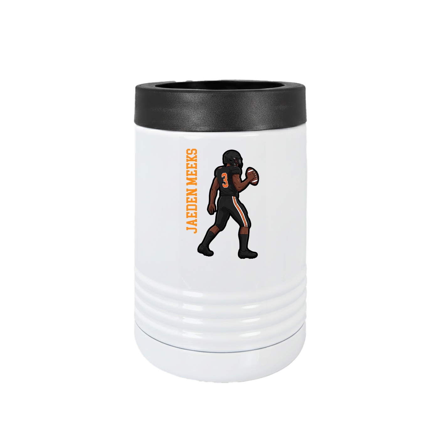 Beverage Holder — Name Vertical in White