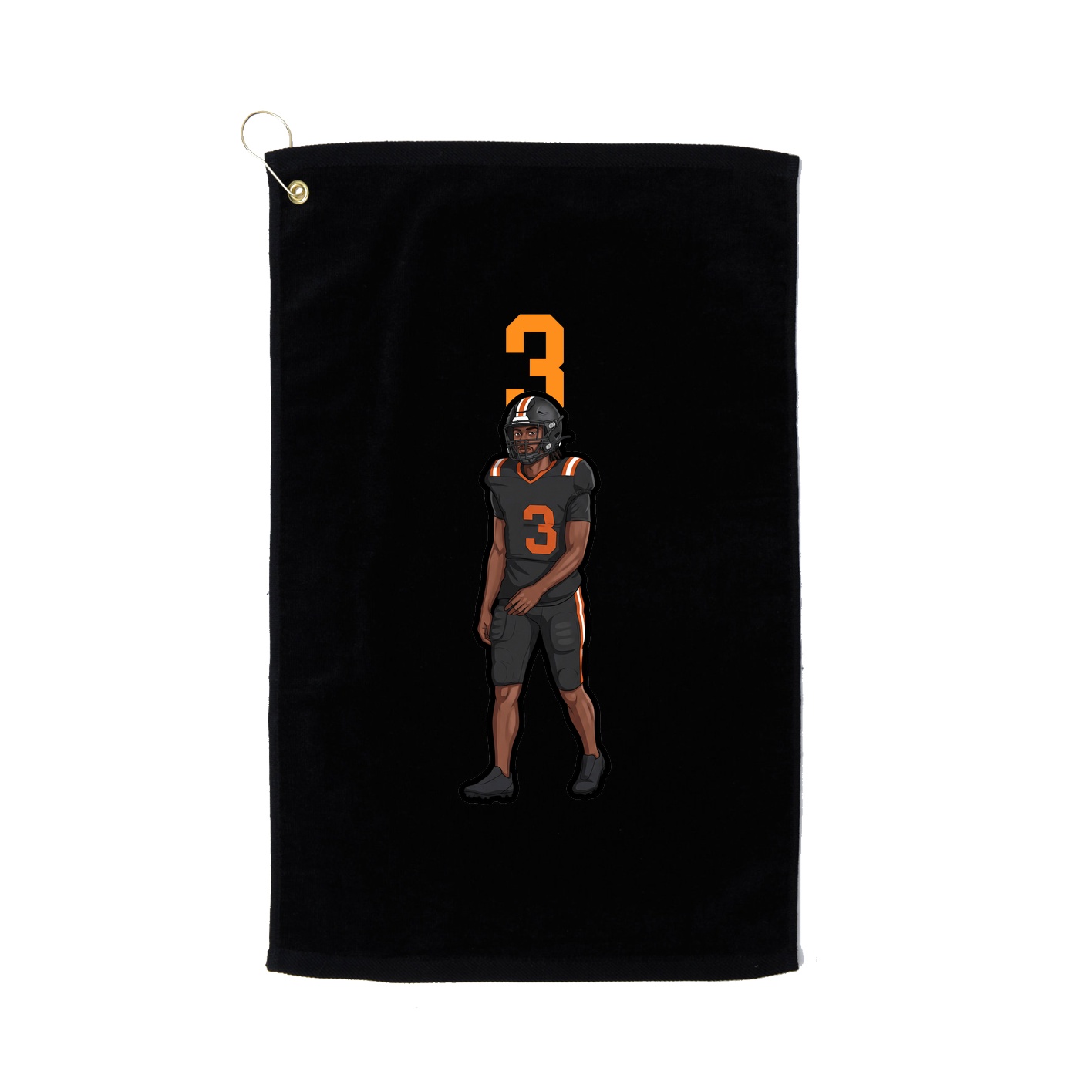 Golf Towel — Number Top in Black