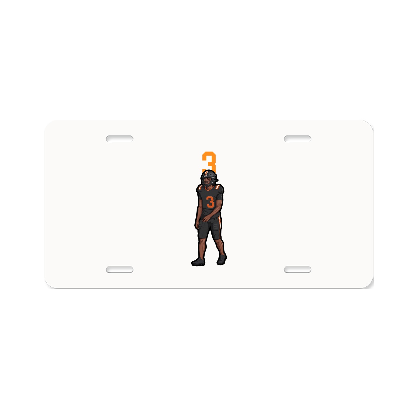 License Plate — Number Top in Classic