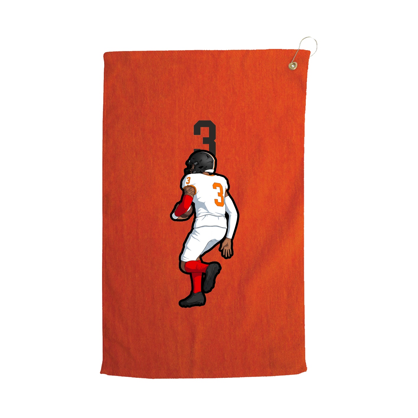 Golf Towel — Number Top in Orange