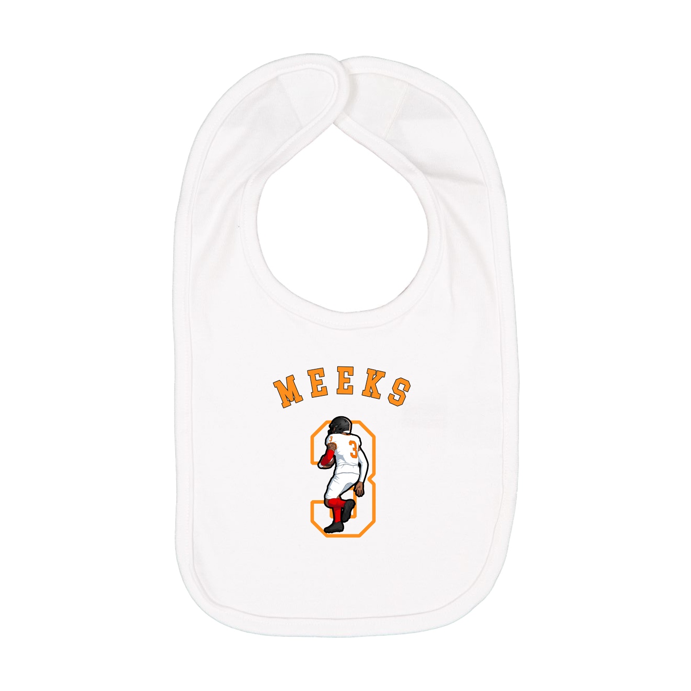 Infant Bib — Shirsey Arch in White