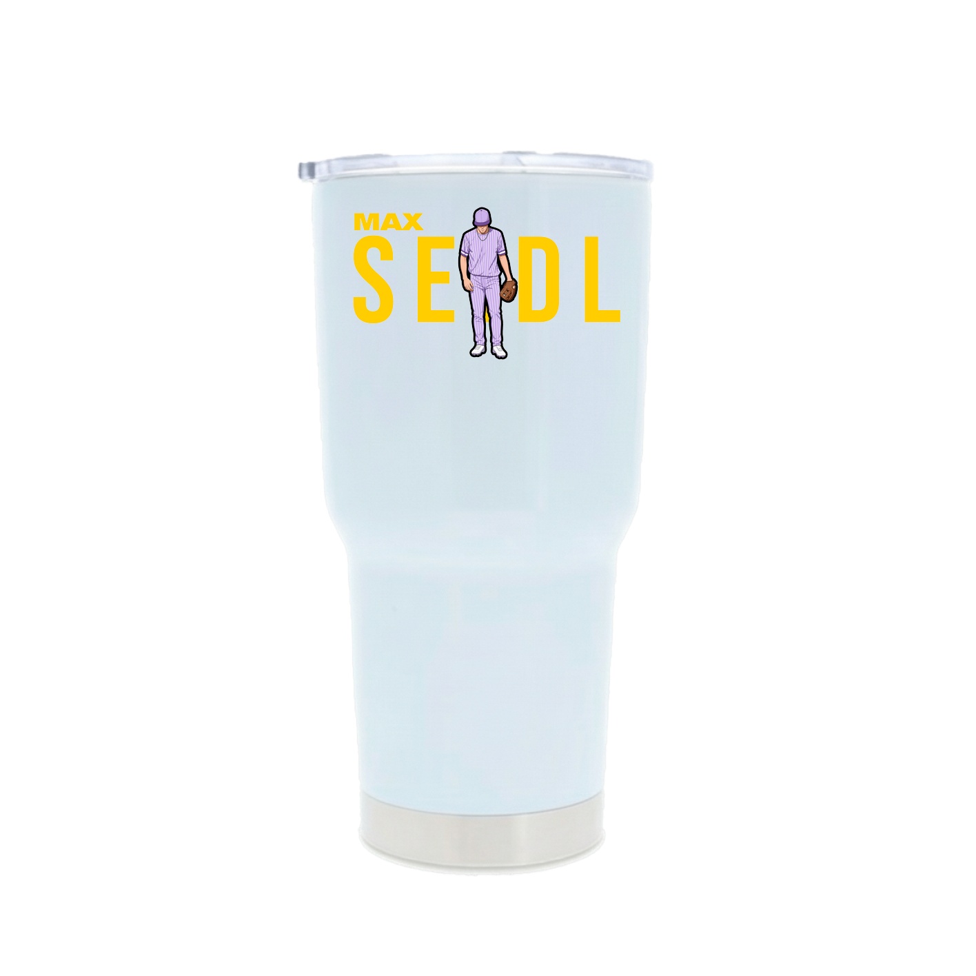 30oz Stainless Steel Tumbler — Player Name in White