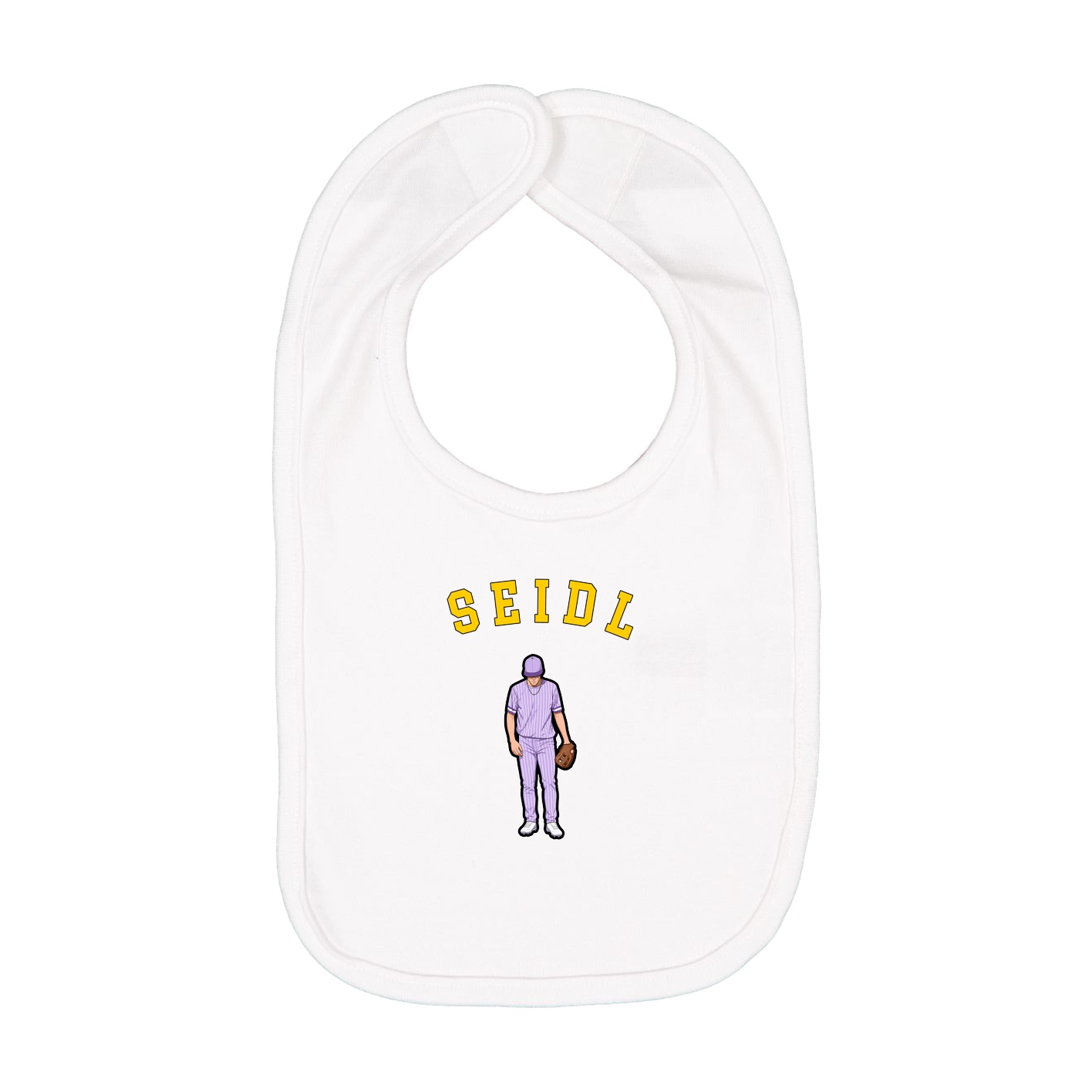 Infant Bib — Shirsey Arch in White