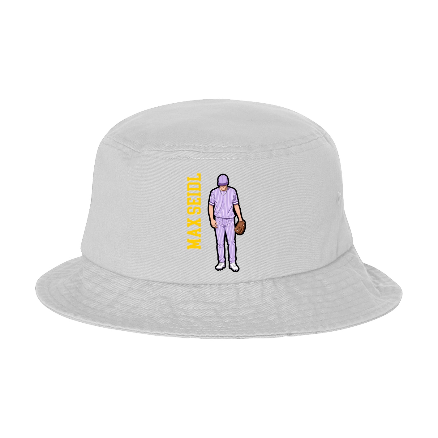 Bucket Cap — Name Vertical in White