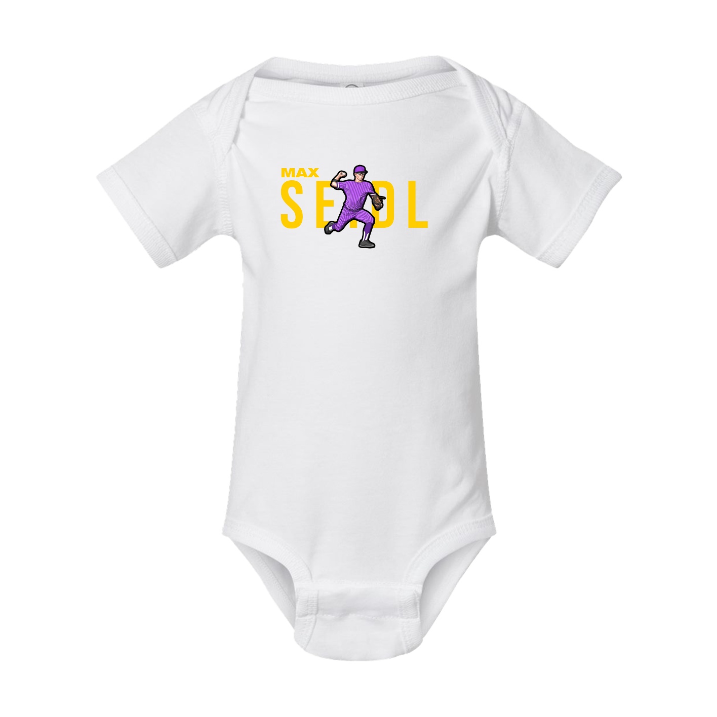 Baby Onesie — Player Name in White