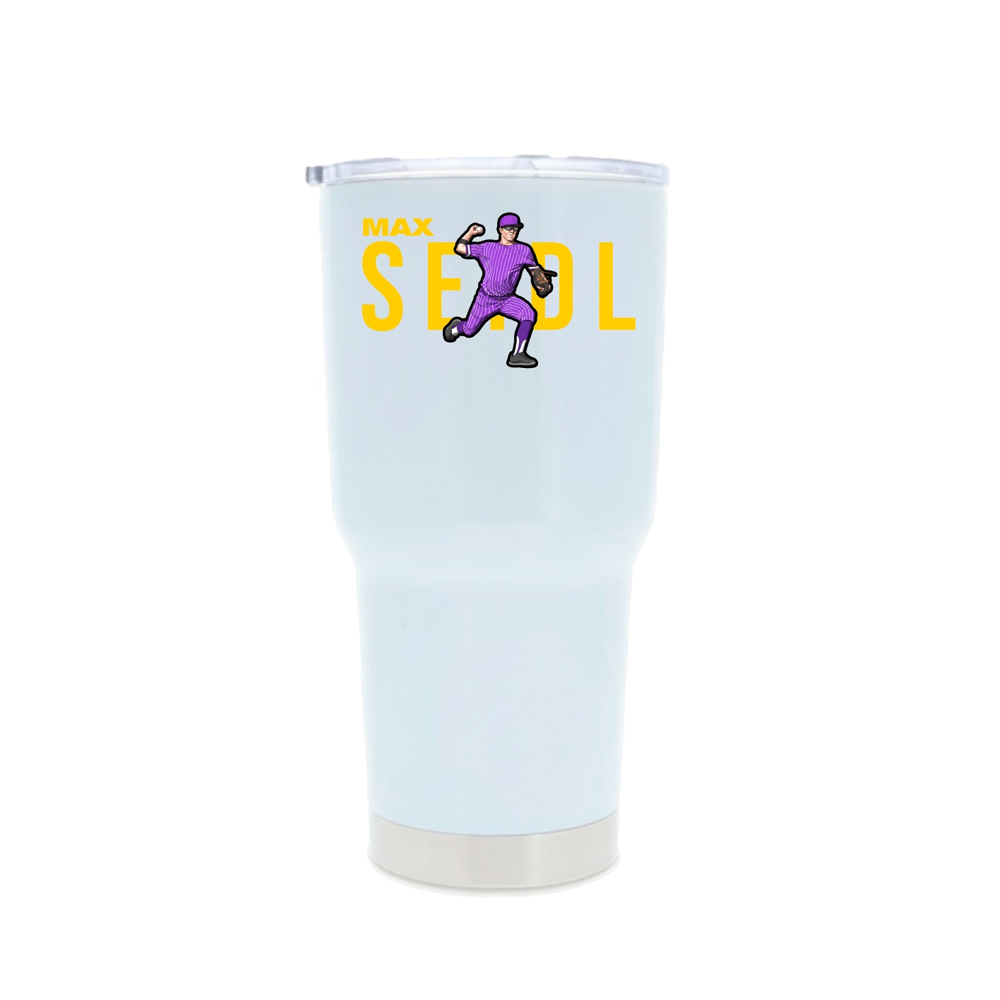 30oz Stainless Steel Tumbler — Player Name in White