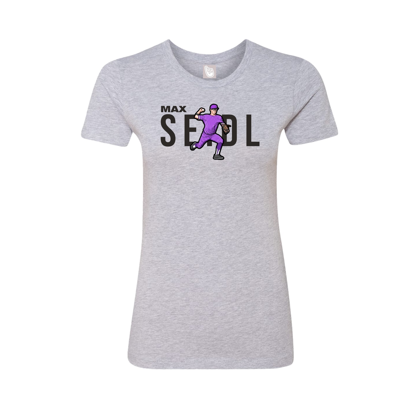 Fitted Women's Tee — Player Name in Grey