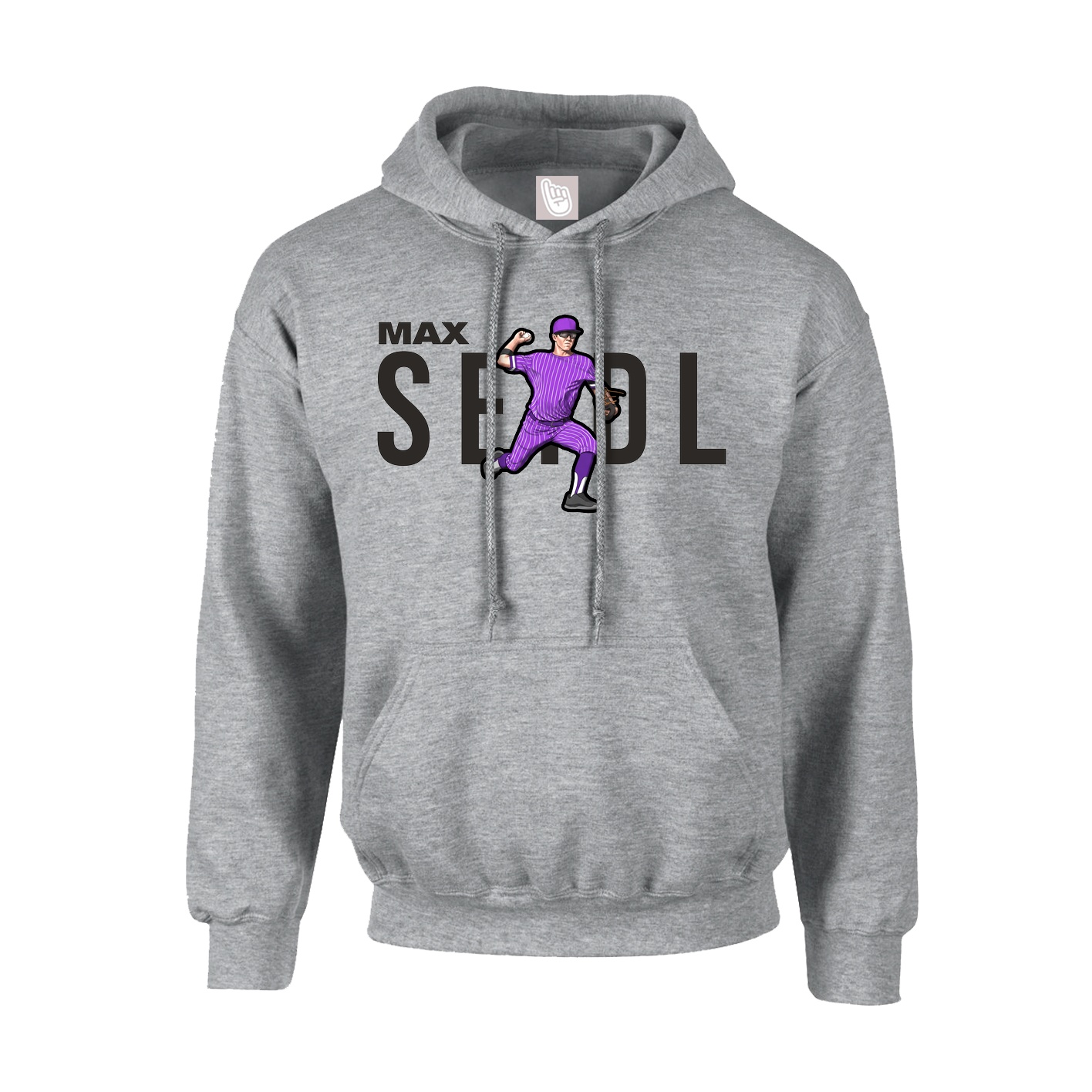 Youth Hoodie — Player Name in Grey