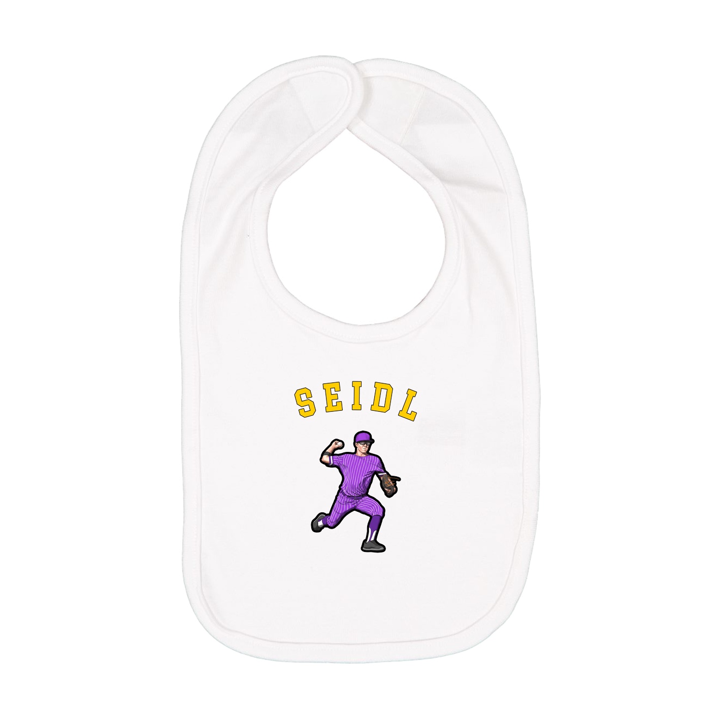Infant Bib — Shirsey Arch in White