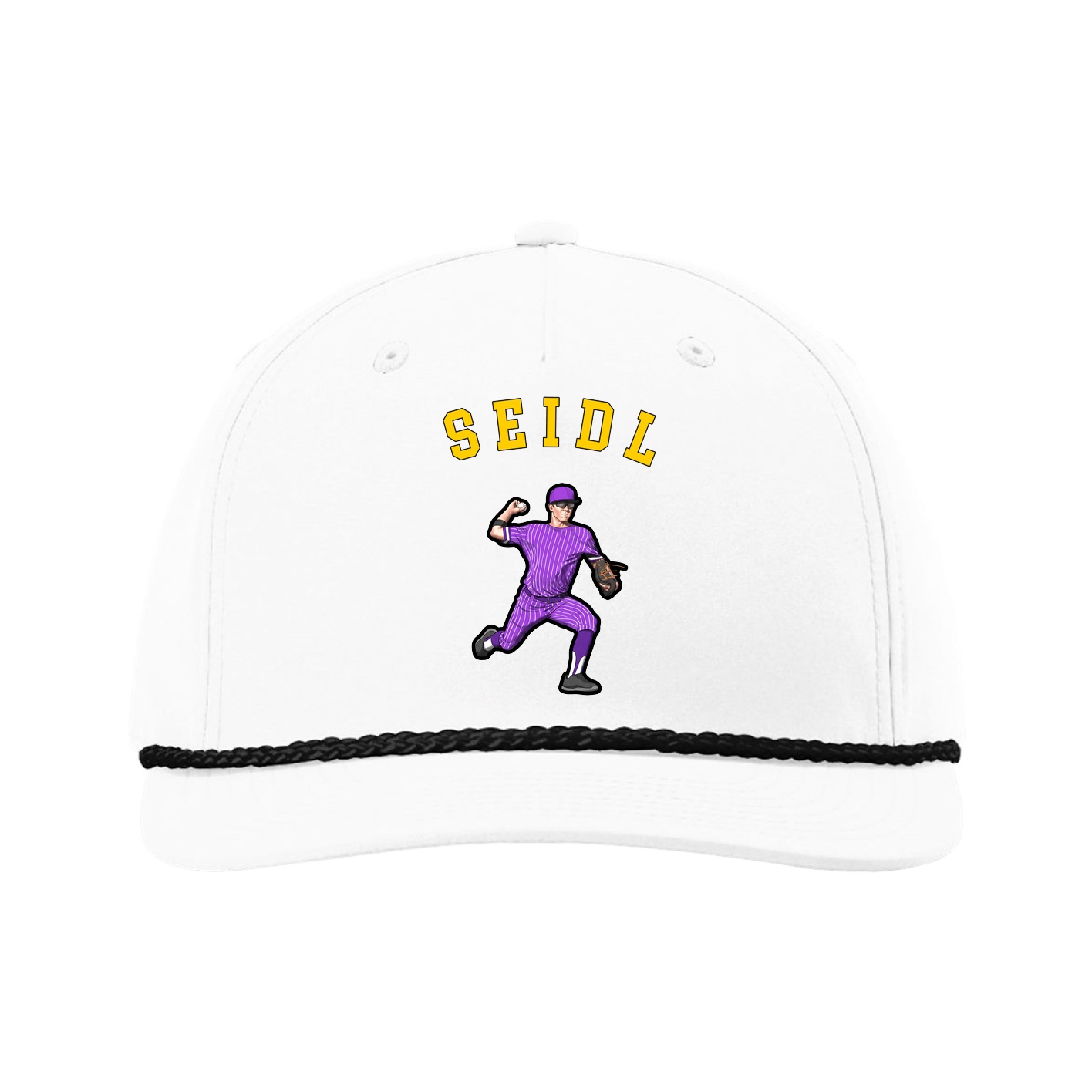 Five-Panel Classic Rope Cap — Shirsey Arch in White