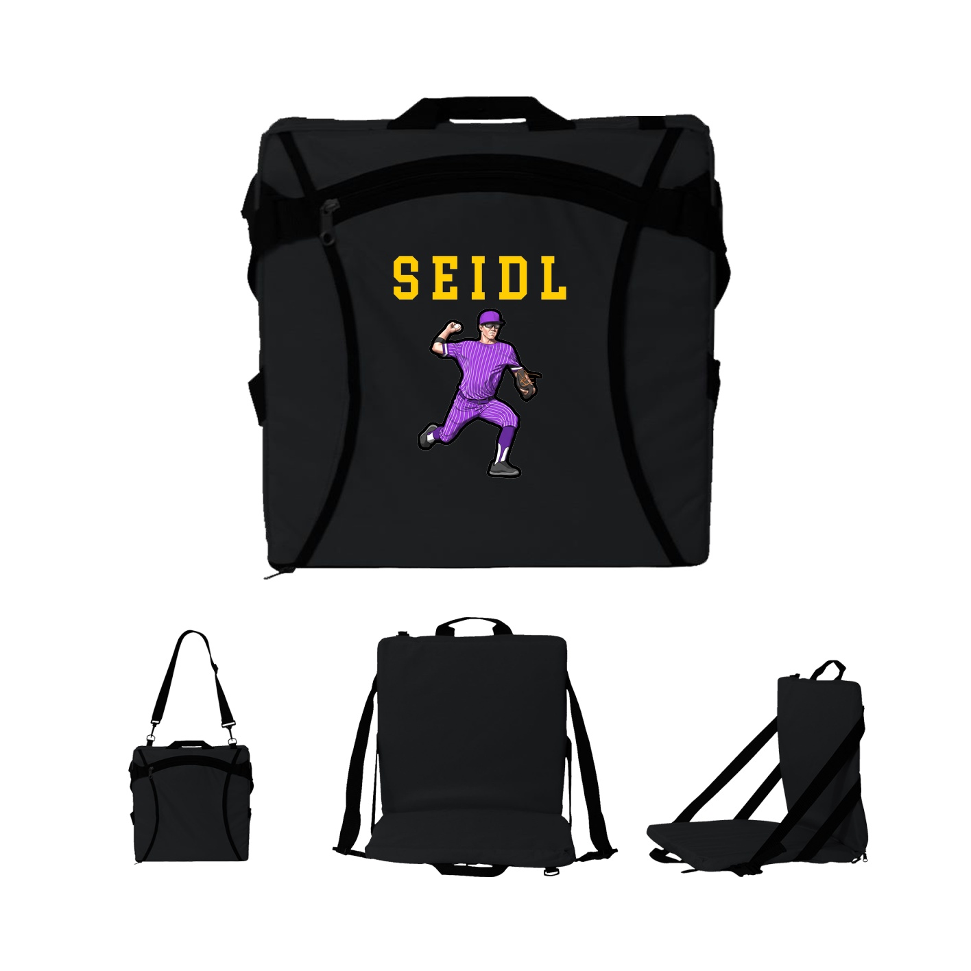 Folding Stadium Seat — Shirsey in Black
