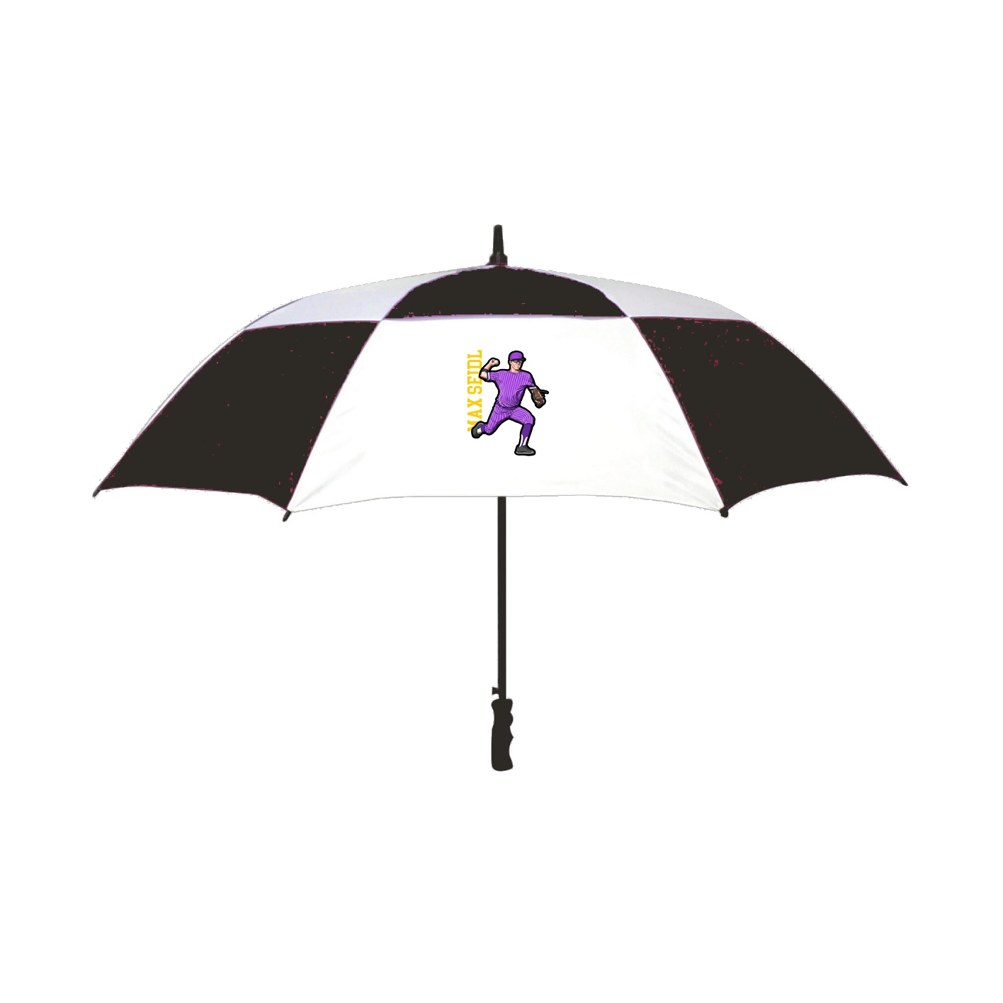 Golf Umbrella — Name Vertical in Black