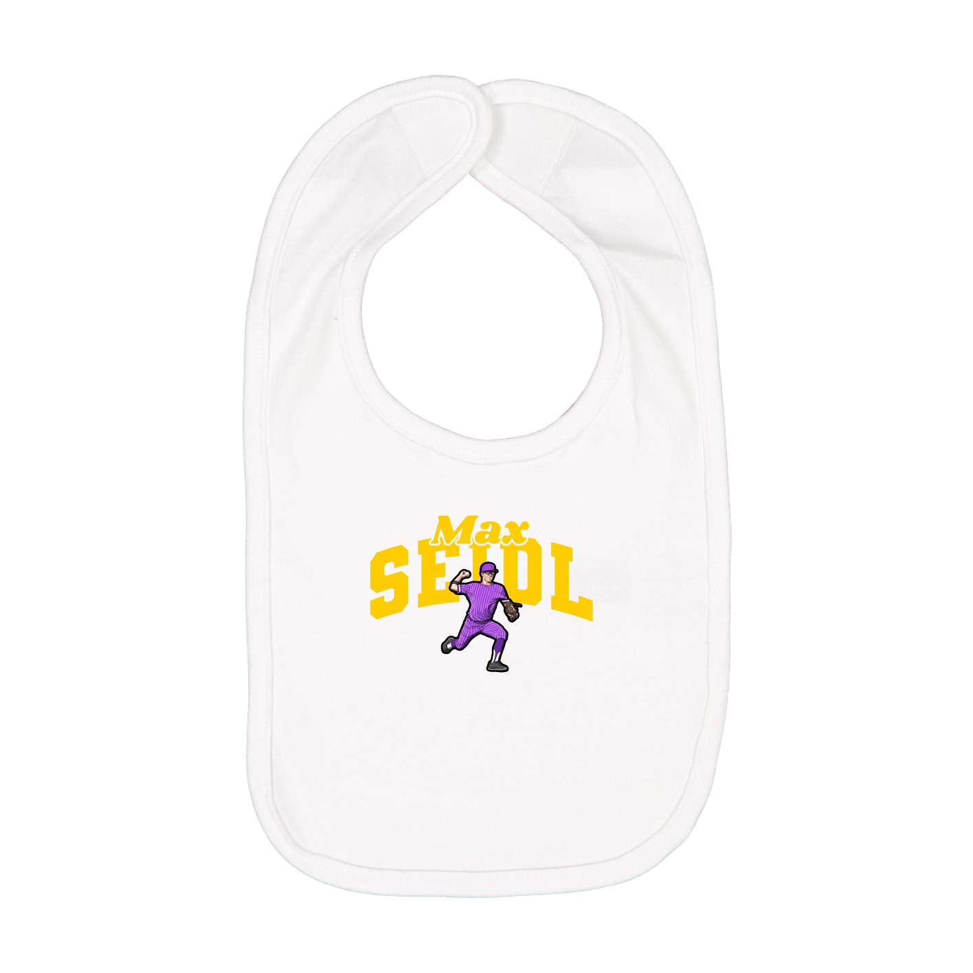 Infant Bib — Signature Arch in White