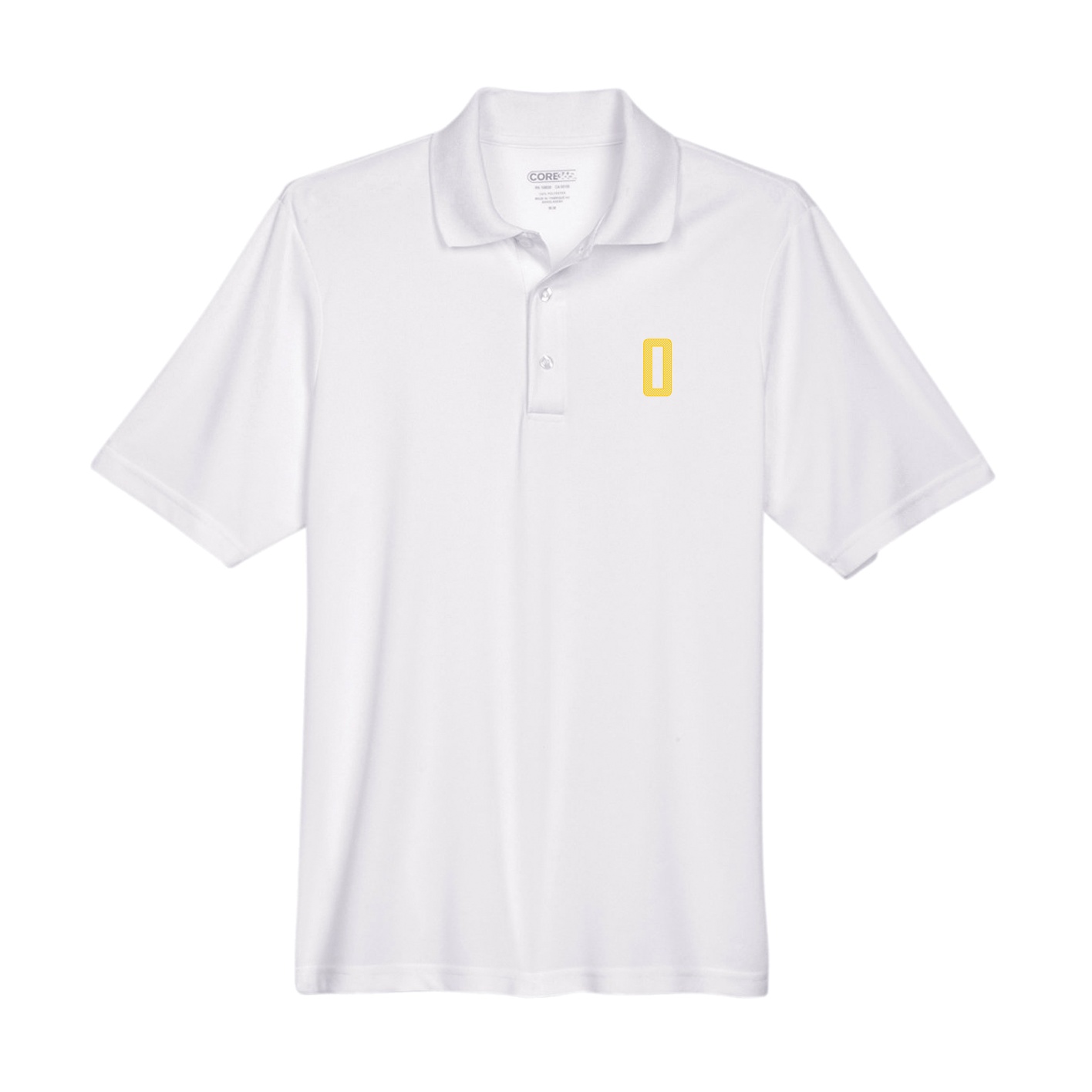Performance Polo — Front Shirsy in White