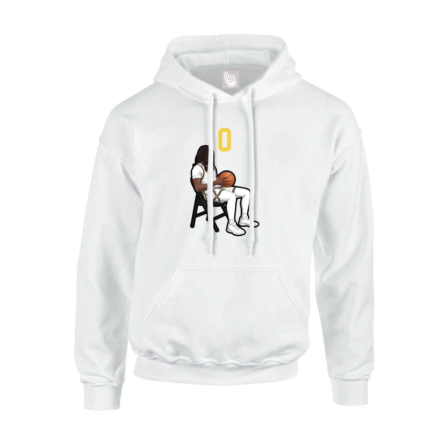 Hoodie — Number Top in White