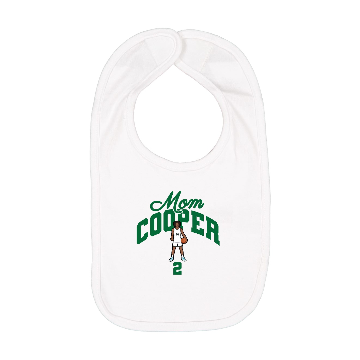 Infant Bib — Mothers Day Arch in White