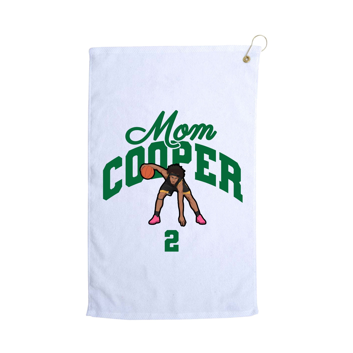 Golf Towel — Mothers Day Arch in White