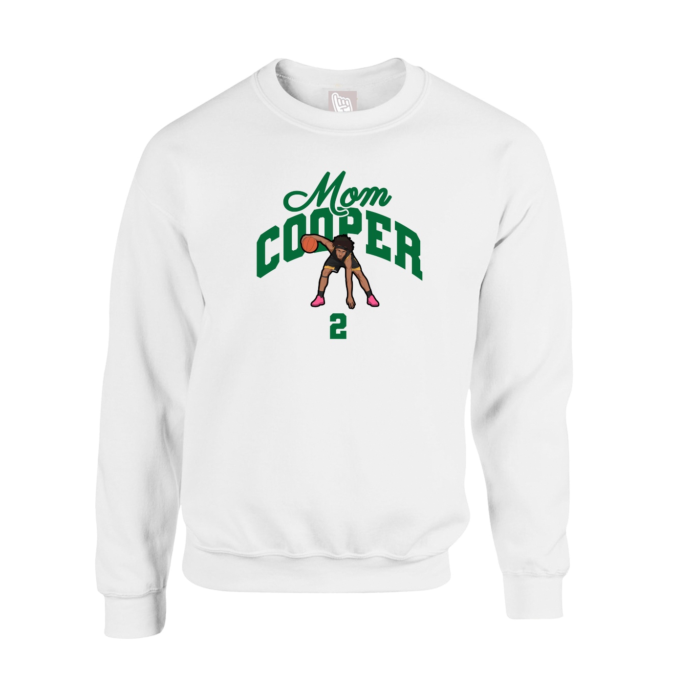Fleece Crew — Mothers Day Arch in White