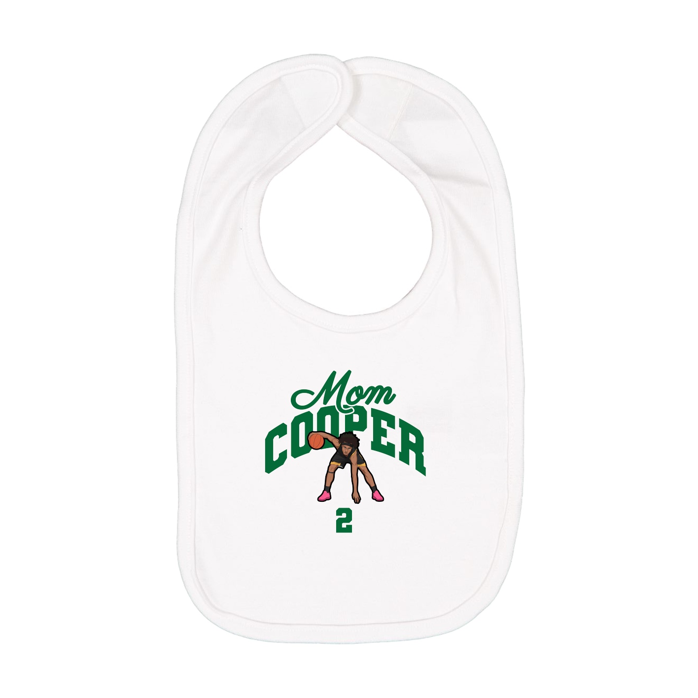 Infant Bib — Mothers Day Arch in White