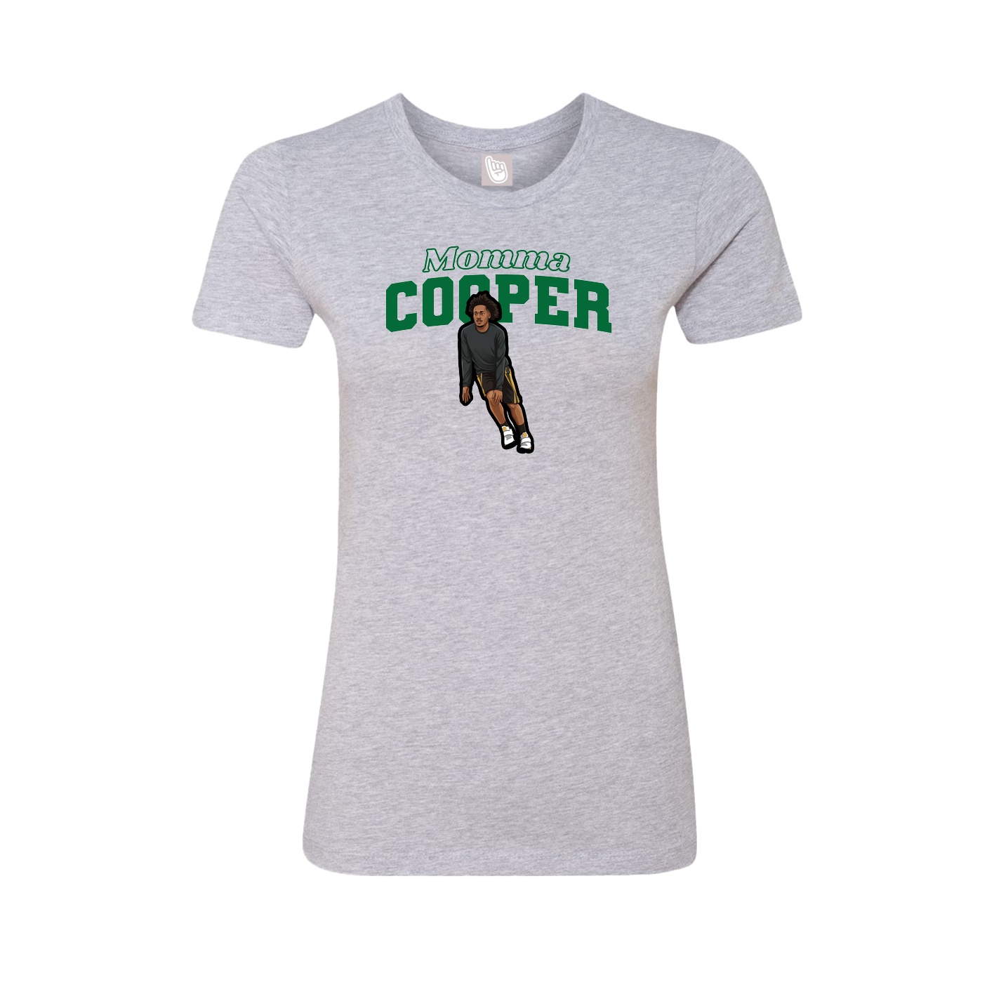 Womens Tee — Mothers Day Block in Grey