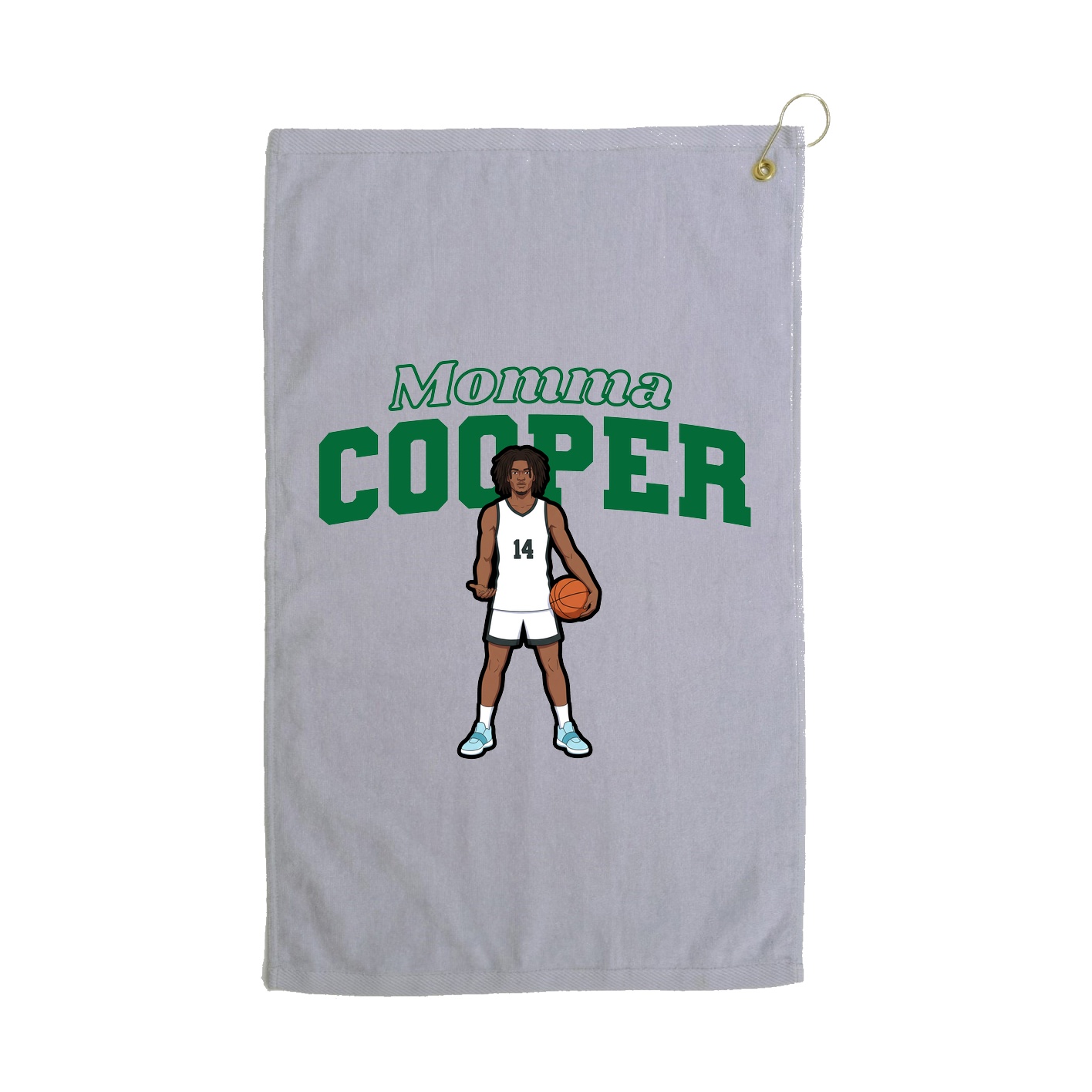 Golf Towel — Mothers Day Block in Grey