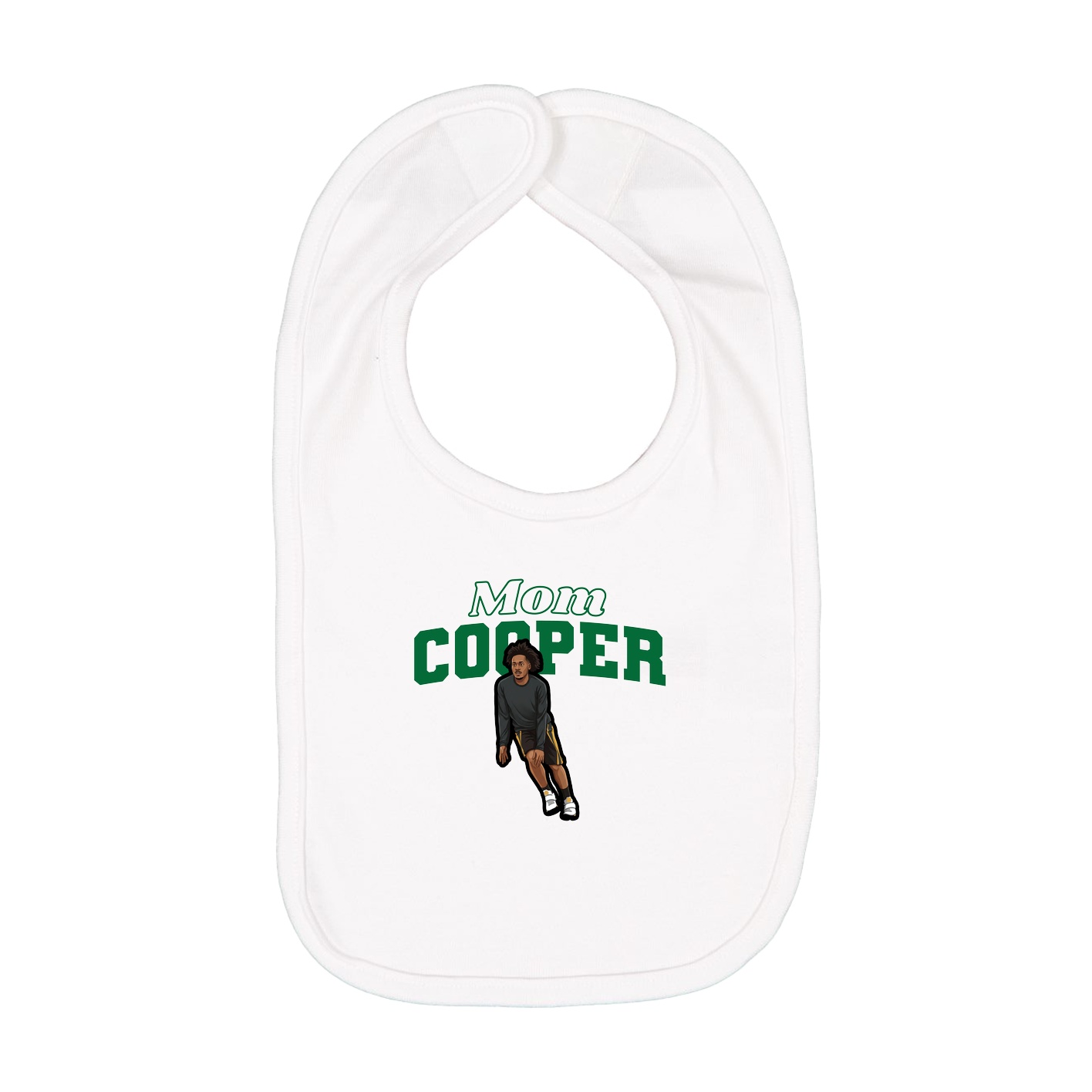 Infant Bib — Mothers Day Block in White
