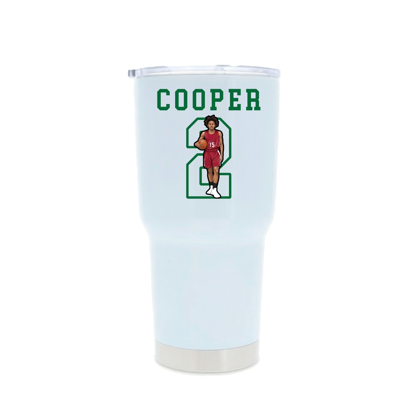 30oz Stainless Steel Tumbler — Shirsey in White