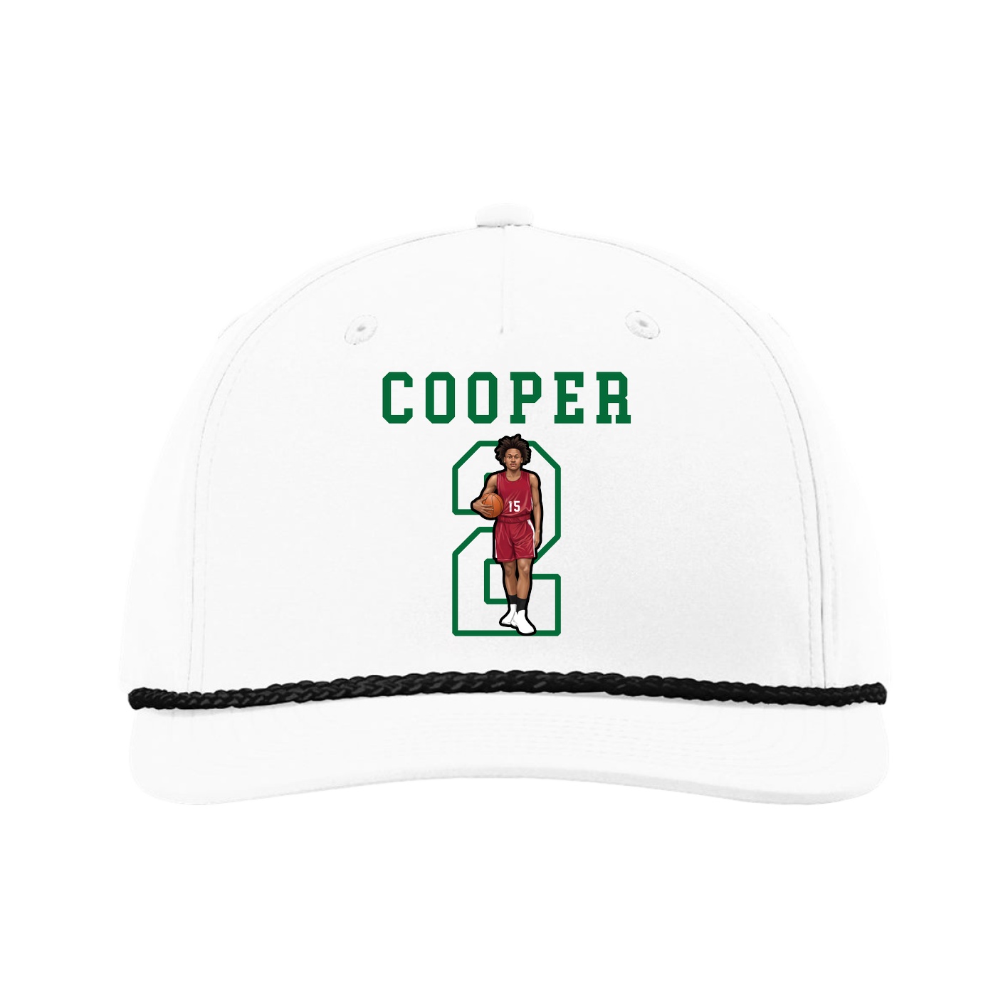 Five-Panel Classic Rope Cap — Shirsey in White