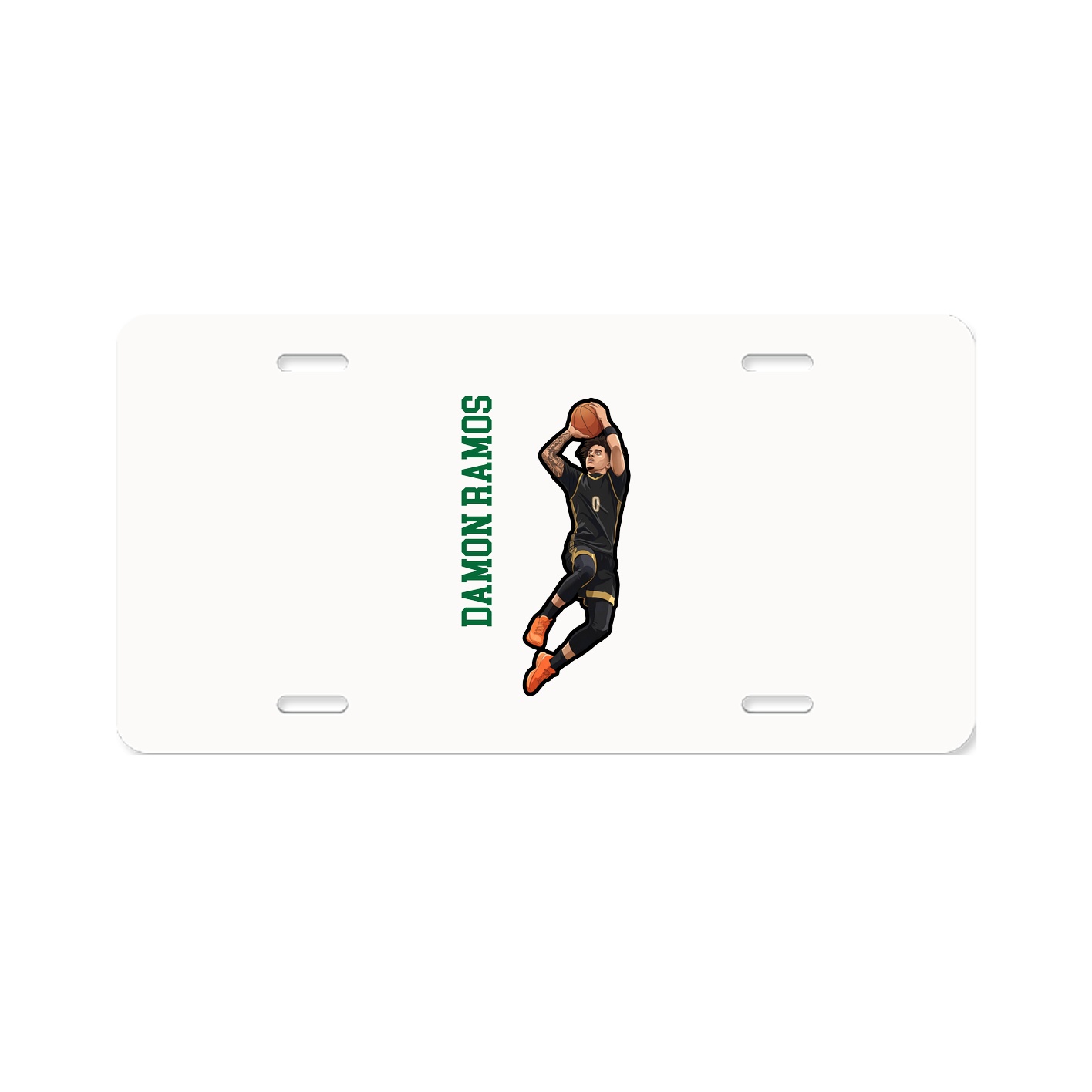 License Plate — Name Vertical in Classic