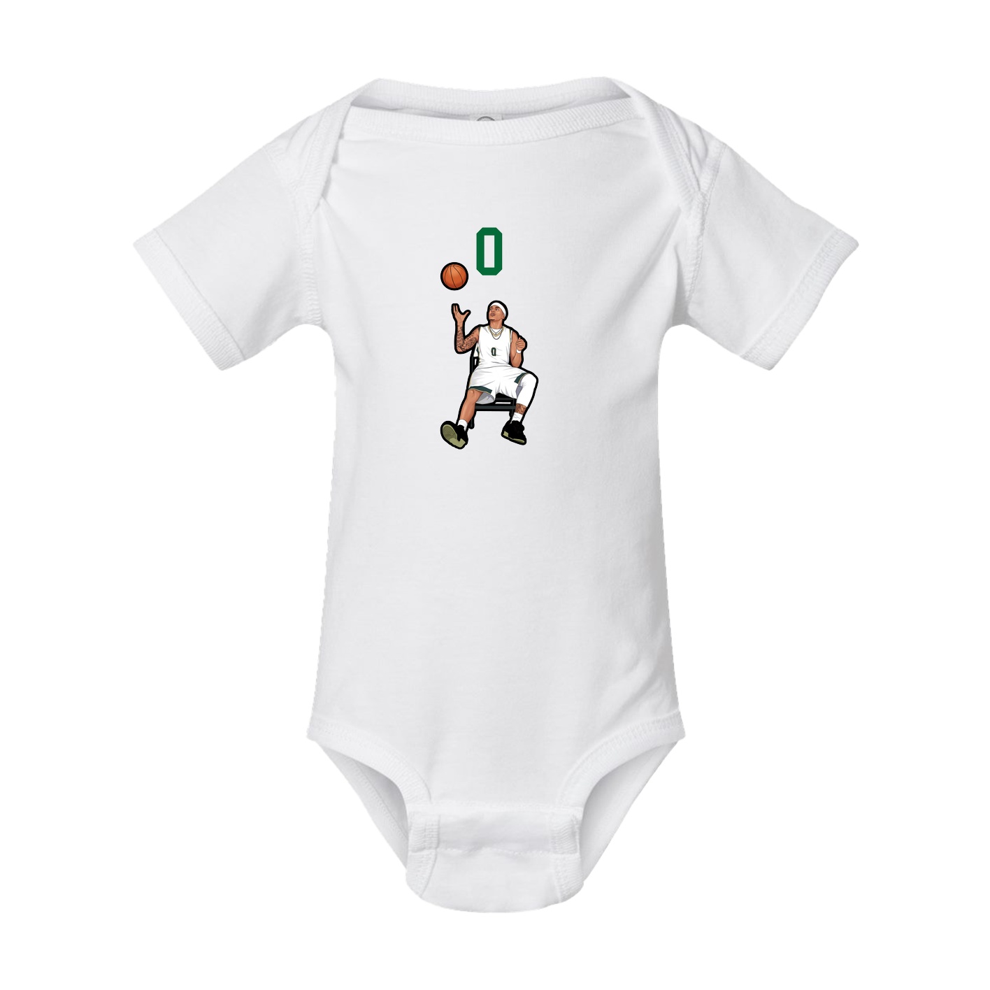 Baby Onesie — Number Top in White