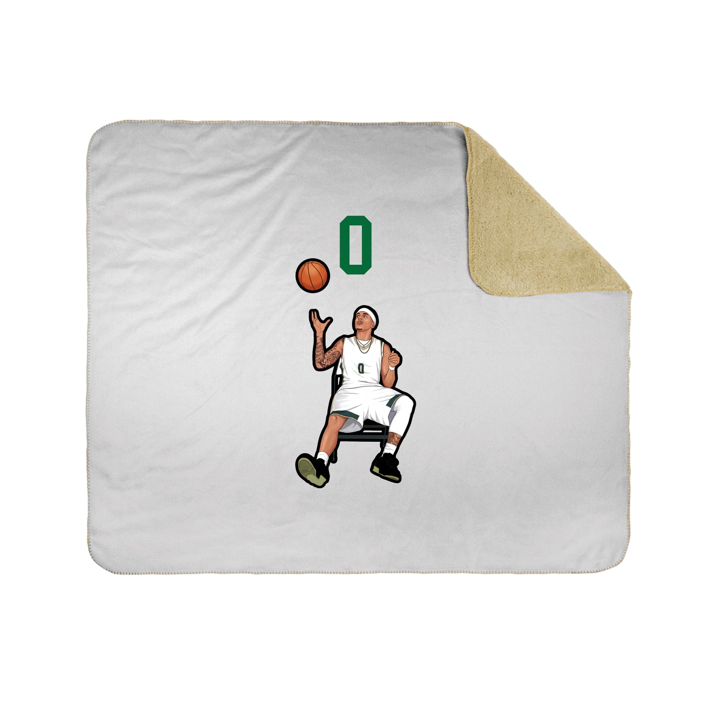 Throw Blanket — Number Top in White