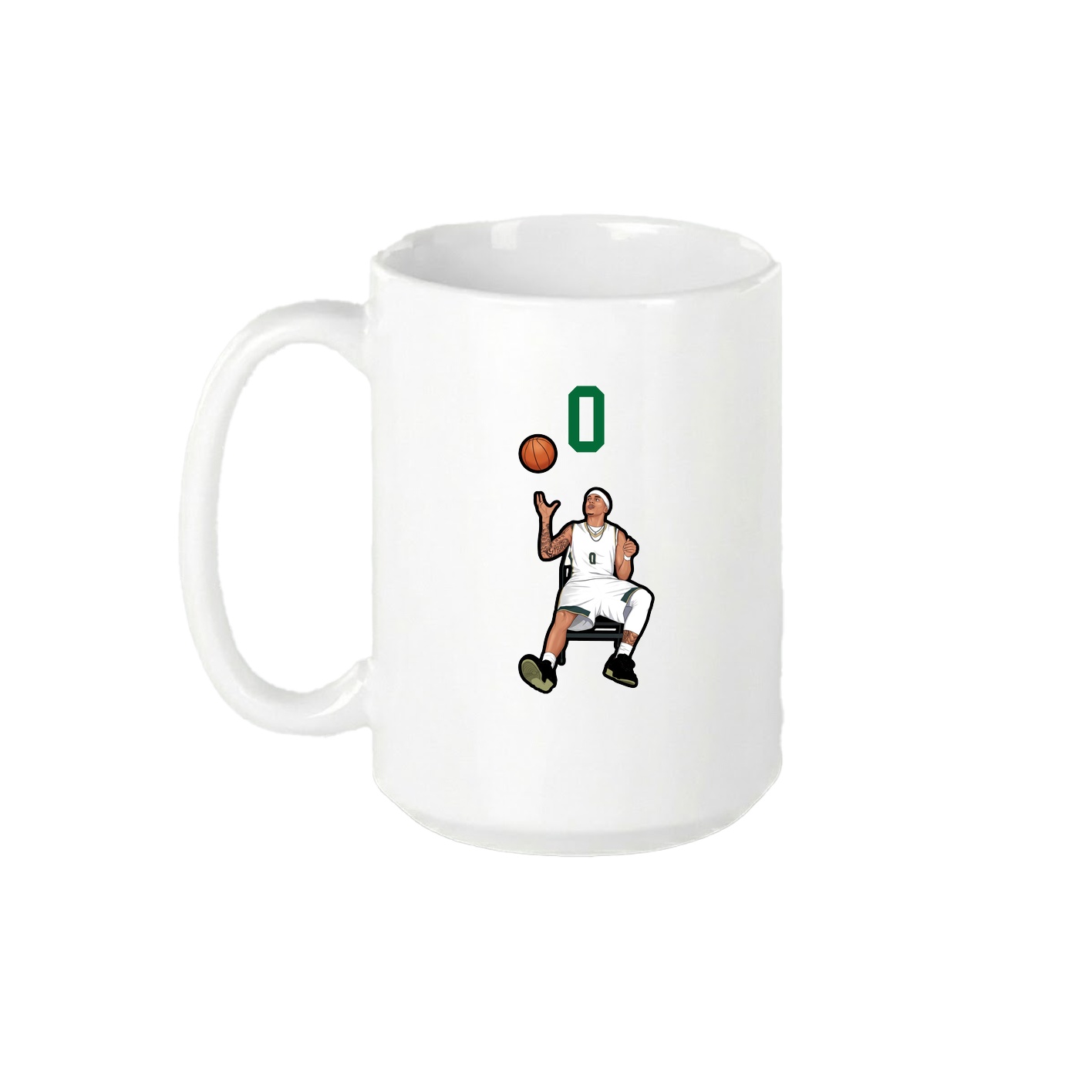 15oz Coffee Mug — Number Top in White