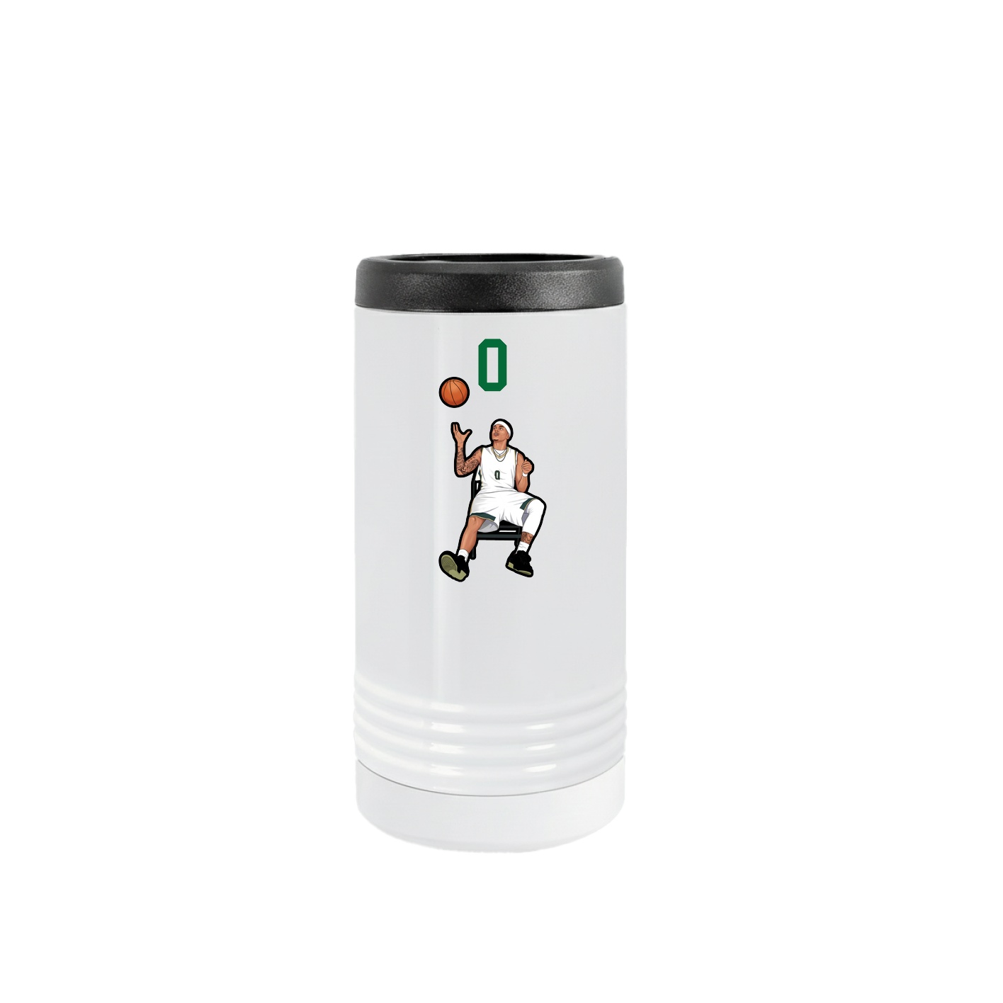 Slim Beverage Holder — Number Top in White
