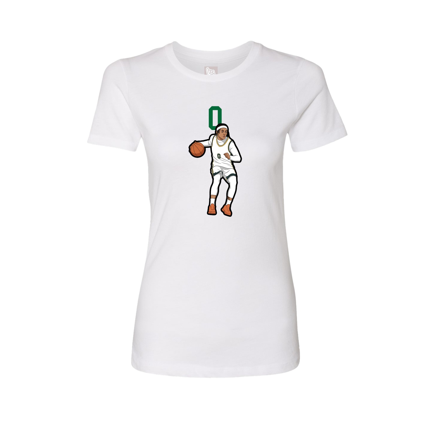 Womens Tee — Number Top in White