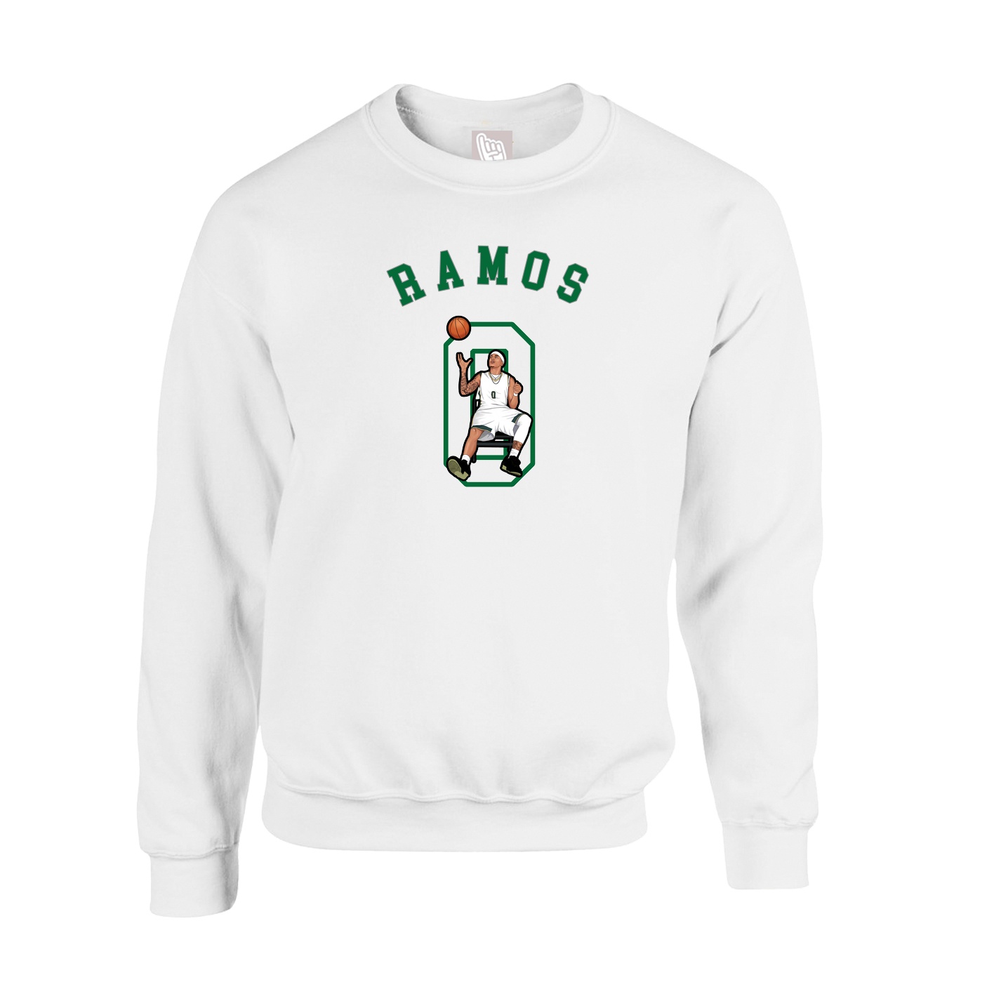 Fleece Crew — Shirsey Arch in White